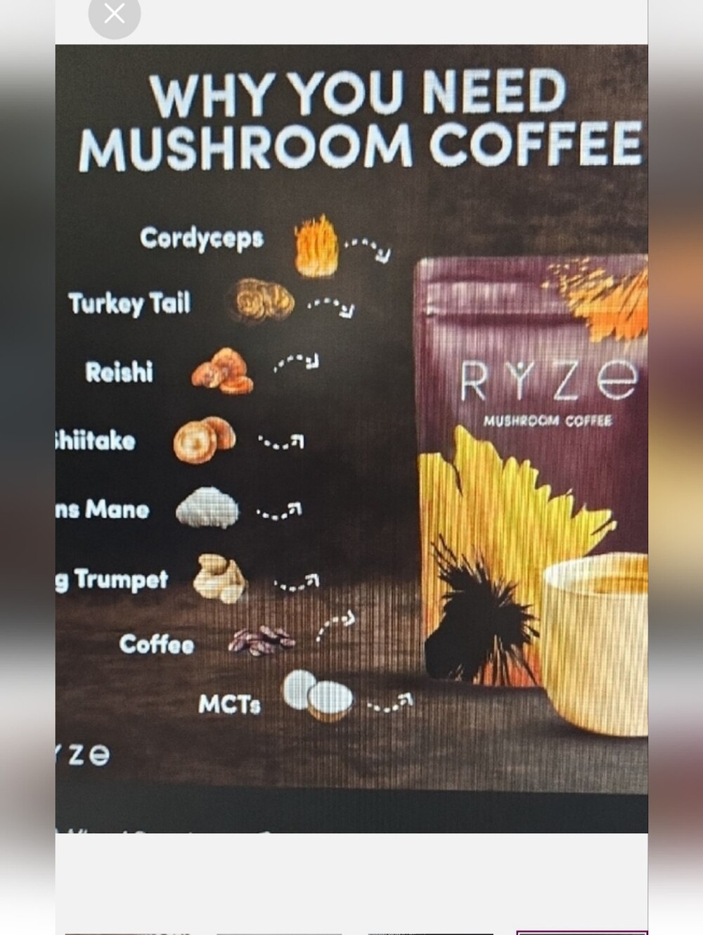 RYZE Mushroom Coffee - Brown & Orange Pack - Picture 5 of 6